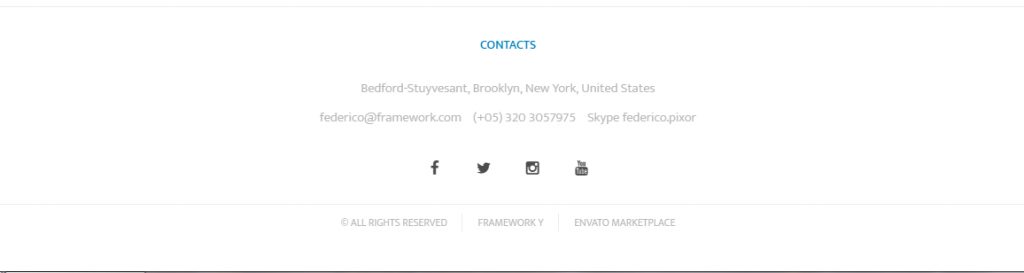 Footer minimal